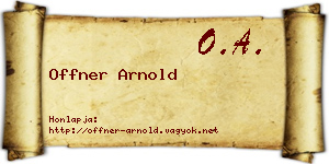 Offner Arnold névjegykártya