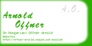 arnold offner business card